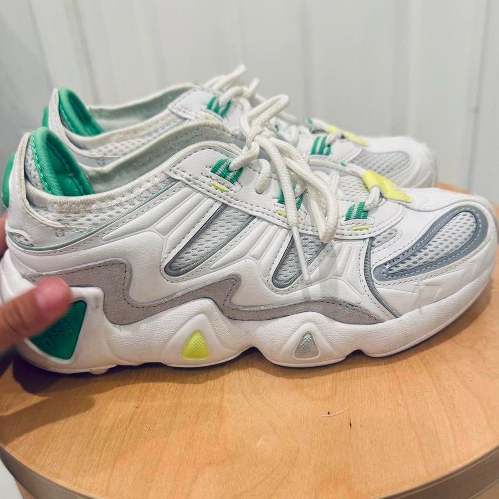 Kith x Adidas FYW S-97 Ronnie Fieg White and Neon green sneakers